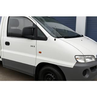 Okenske obrobe (2 kos, nerjavno jeklo) Hyundai H200, H1, Starex 1998–2007 fotografija 1