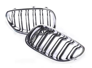 BMW Serija 5 E60/E61 2003–2010 M-Look ledvični rešetki (črni sijaj s krom obrobo) fotografija 2