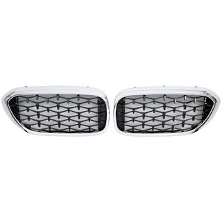 Ledvične mrežice Diamond Black V1 (2017-2020, krom obroba) BMW serija 5 G30/G31 2017–2023 fotografija 2