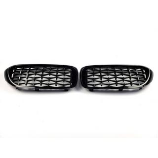 Ledvične rešetke Diamond Black V1 (2017-2020, črn okvir) BMW serija 5 G30/G31 2017–2023 fotografija 4