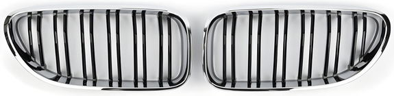 BMW serija 6 F12/F13/F06 2011–2018 M-Look ledvični rešetki (črni sijaj s krom obrobo) fotografija 2