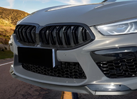 BMW serija 8 G14/G15/G16 2018– M-Look ledvične rešetke (2018-2022, sijajno črna) fotografija 1