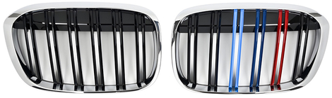 BMW X1 F48 2015–2022 M-Look ledvične maske (2015-2019, M-Color s kromiranim robom) fotografija 2