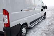 Citroen Jumper 2007–2025 Stranske stopnice Allmond Grey (2 kosa, aluminij) fotografija 1