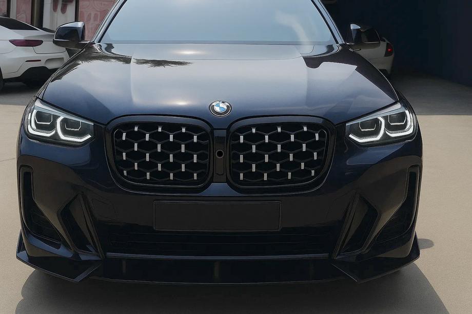 BMW X3 G01 2018– Ledvične rešetke Diamond Silver (2021+, črn rob) Image