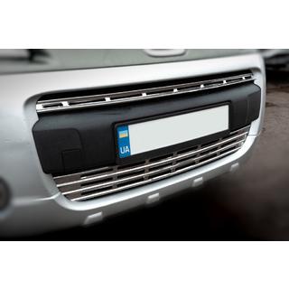 Okrasne letvice za masko hladilnika (2-delni, nerjaveče jeklo) Citroen Berlingo 2008–2018 fotografija 1