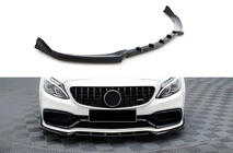 Mercedes C-class W205 2014–2021 DPT sprednji lip spojler (2017-2020, sijajno črna) fotografija 1