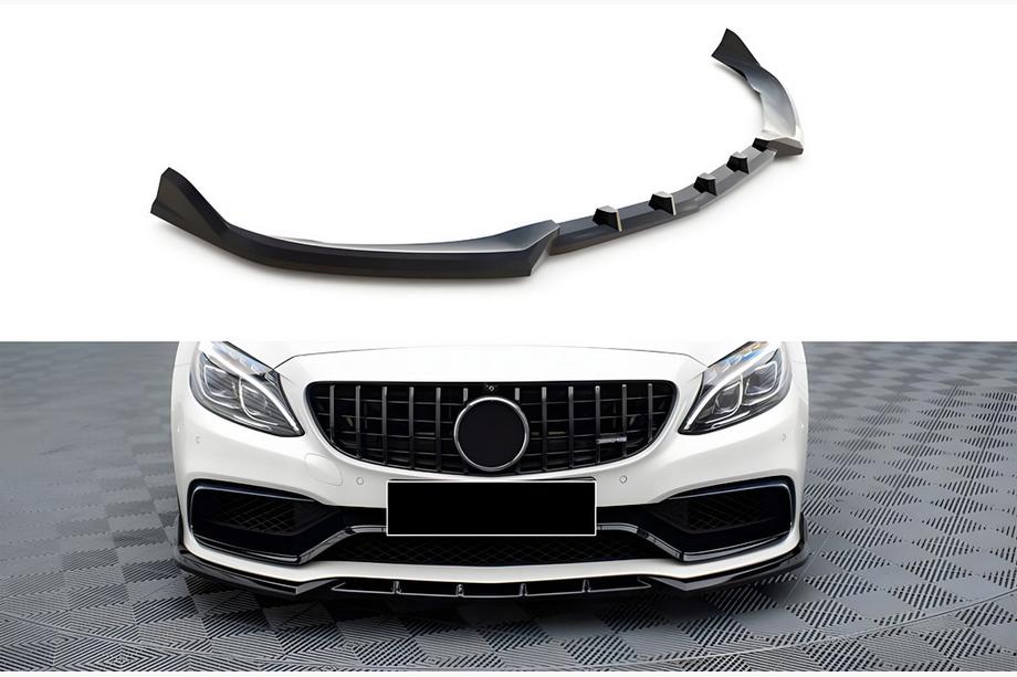 Mercedes C-class W205 2014–2021 DPT sprednji lip spojler (2017-2020, sijajno črna) Image