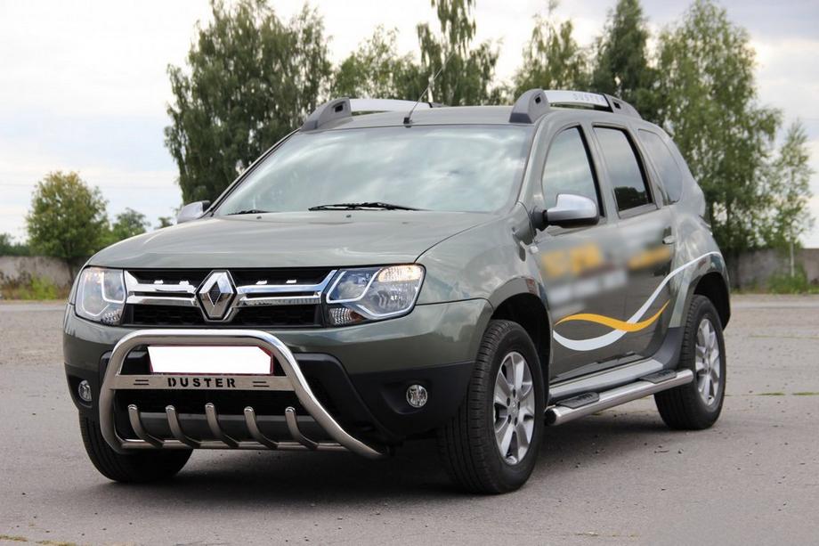Dacia Duster 2008–2018 Prednji zaščitni lok (kengurin) z napisom WT004 (nerjaveče jeklo) Image