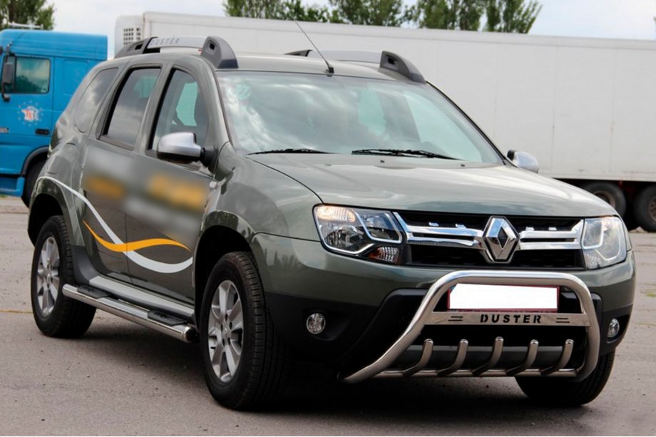 Renault Duster 2008–2017 Stranske cevi z vložki (2 kosa, nerjaveče jeklo) Fotografija 2