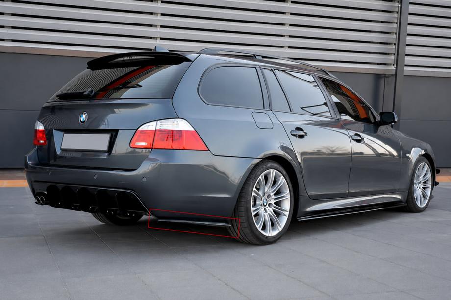 BMW Serija 5 E60/E61 2003–2010 Zadnji FLAP dodatki DPT (črni sijaj) Fotografija 1