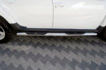 Dacia Duster 2008–2018 Bočne cevi z vložki (2 kosa, nerjaveče jeklo) fotografija 1