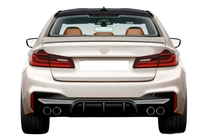 BMW serija 5 G30/G31 2017–2023 Zadnji difuzor DPT (za M-Sport/M5 F90, črna visok sijaj) fotografija 1