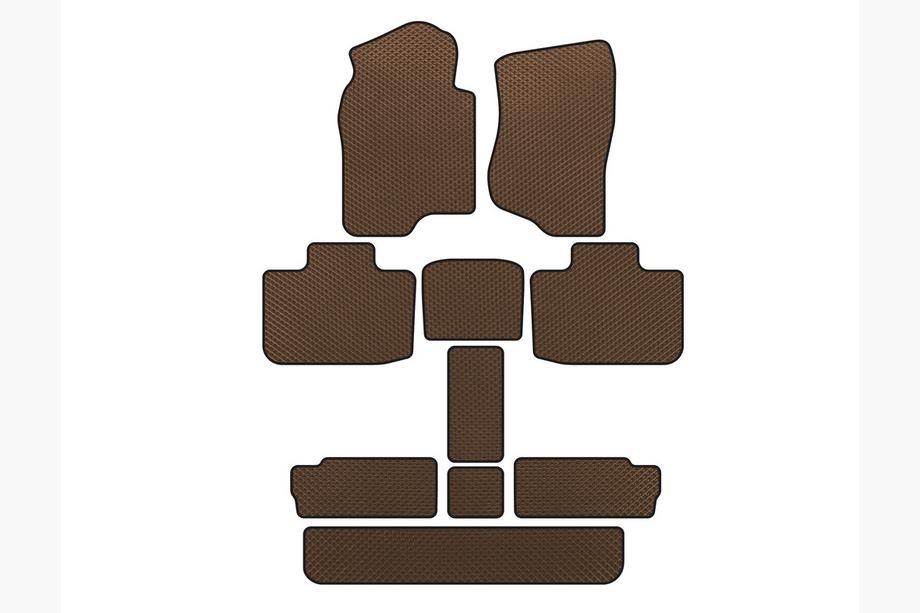 Cadillac Escalade 2007–2014 EVA tepihi za kabino (3 vrste, rjavi) Image