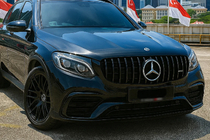 Mercedes GLC Coupé C253 2016–2023 Sprednja maska hladilnika GT Panamericana Black (za 2015-2019) fotografija 1