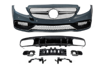 Mercedes C-class W205 2014–2021 Karoserijski body kit z difuzorjem za Coupe (AMG C63-designs 2014-2018) fotografija 1