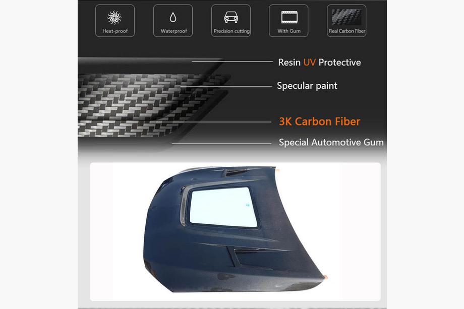 Mercedes C-class W205 2014–2021 Pokrov motorja V1 (Carbon) Fotografija 3