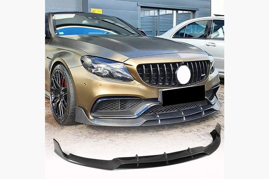 Mercedes C-class W205 2014–2021 Sprednji lip odbijača Lip V2 (za kupe/kabriolet C63 AMG 2015-2019, karbon) Image