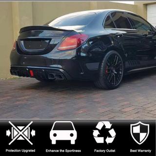 Difuzor zadnjega odbijača z izpušnimi zaključki (za SD C43 AMG 2015-2019, karbon) Mercedes C-class W205 2014–2021 fotografija 2