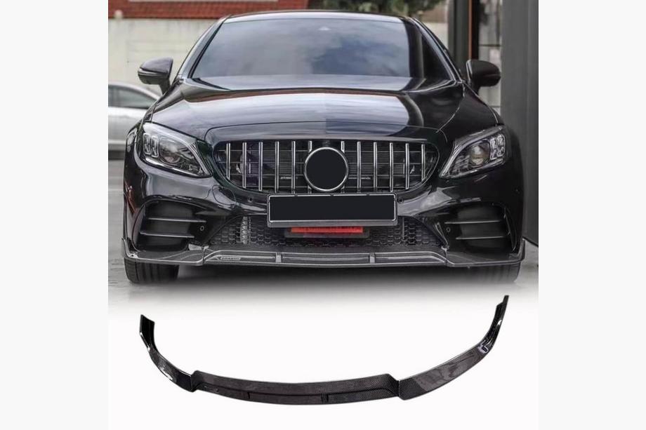Mercedes C-class W205 2014–2021 Lip spojler za sprednji odbijač (za SD AMG-Line 2019-2021, karbon) Fotografija 1