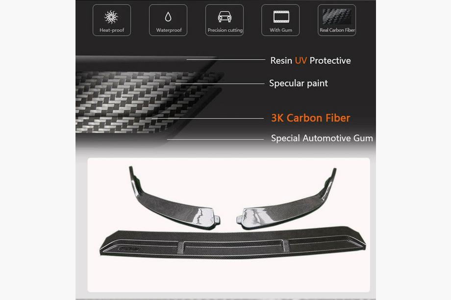 Mercedes C-class W205 2014–2021 Lip spojler za sprednji odbijač (za SD AMG-Line 2019-2021, karbon) Fotografija 3