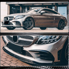 Mercedes C-class W205 2014–2021 Sprednji odbijač lip Lip V1 (za C43 AMG 2019-2021, karbon) fotografija 4