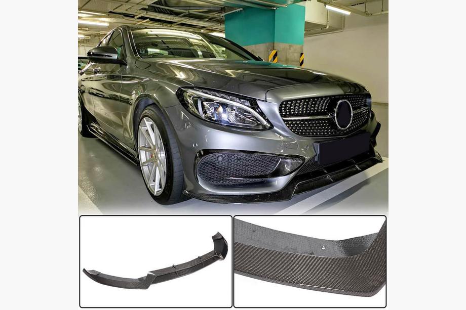 Mercedes C-class W205 2014–2021 Ustnica sprednjega odbijača Lip V1 (za C43 AMG 2015-2019, karbon) Image
