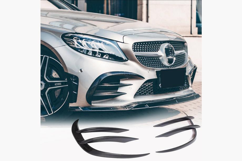 Mercedes C-class W205 2014–2021 Dodatki za sprednji odbijač V1 (za C43 AMG 2019-2021, karbon) Image