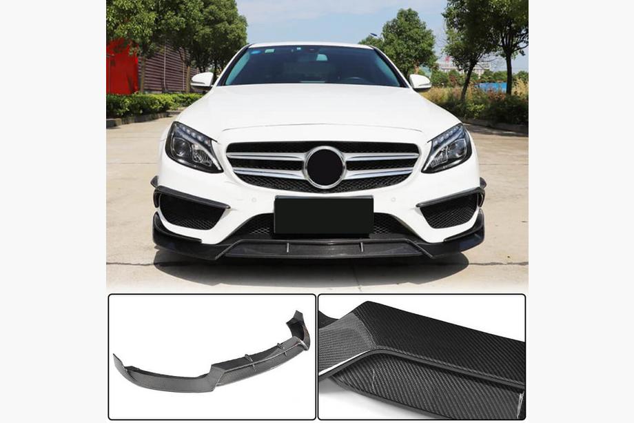 Mercedes C-class W205 2014–2021 Sprednja lipa odbijača Lip V2 (za C43 AMG 2015-2019, karbon) Image
