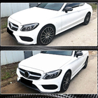 Mercedes C-class W205 2014–2021 Karbonski lip za sprednji odbijač Lip V4 (za C43 AMG 2015-2019) fotografija 3