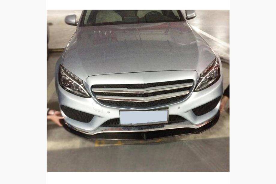 Mercedes C-class W205 2014–2021 Karbon dodatek (lip) za sprednji odbijač Lip V6 (za C43 AMG 2015-2019, karbon) Fotografija 4