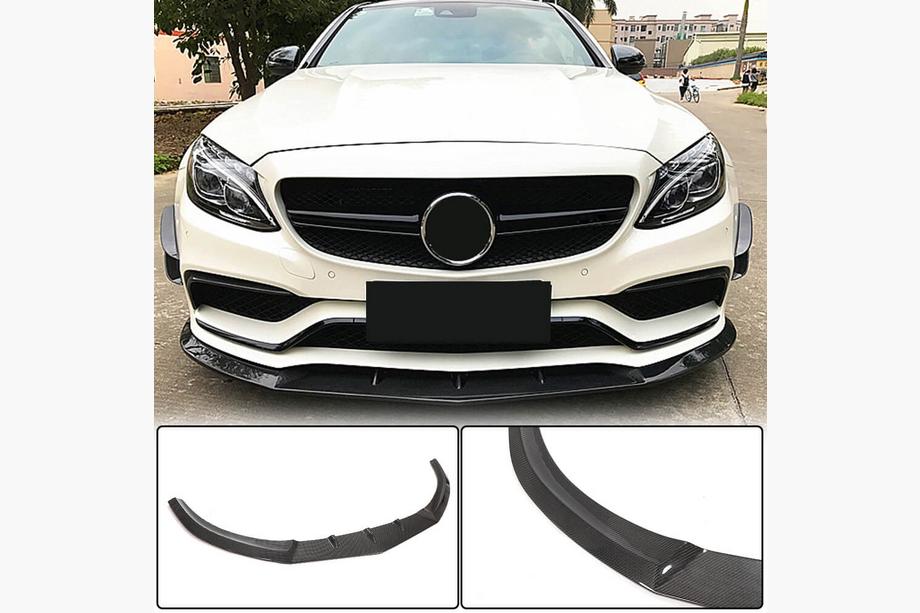Mercedes C-class W205 2014–2021 Sprednji splitter Lip V1 (za SD C63 AMG 2015-2019, karbon) Fotografija 1