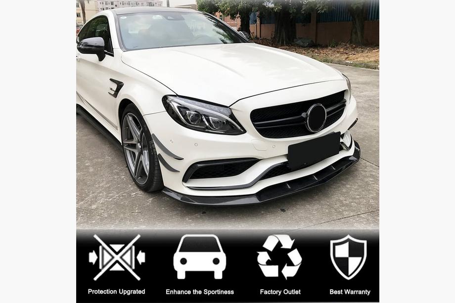 Mercedes C-class W205 2014–2021 Sprednji splitter Lip V1 (za SD C63 AMG 2015-2019, karbon) Fotografija 2
