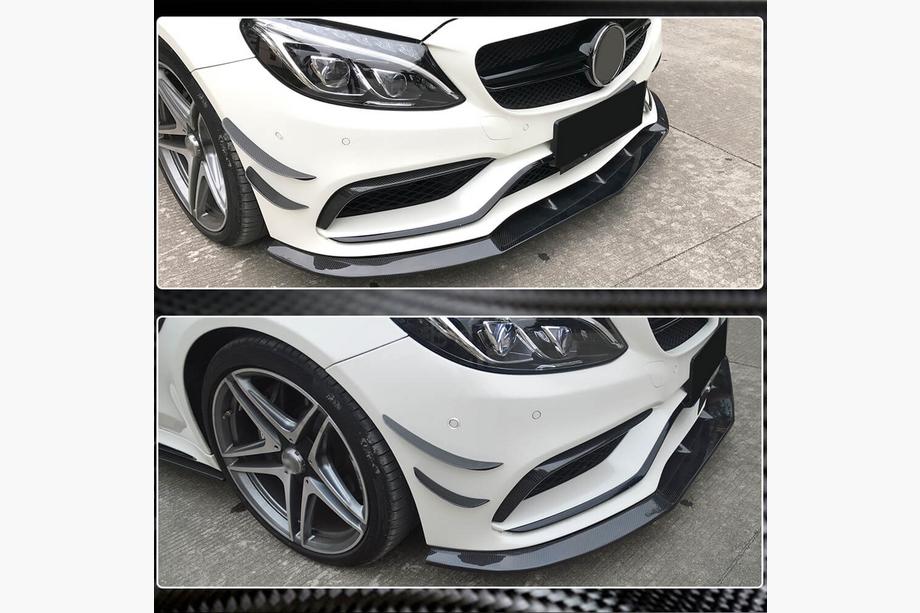 Mercedes C-class W205 2014–2021 Sprednji splitter Lip V1 (za SD C63 AMG 2015-2019, karbon) Fotografija 3