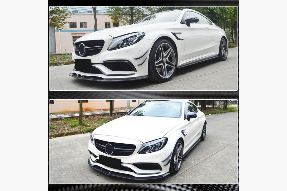 Mercedes C-class W205 2014–2021 Sprednji splitter Lip V1 (za SD C63 AMG 2015-2019, karbon) Fotografija 4