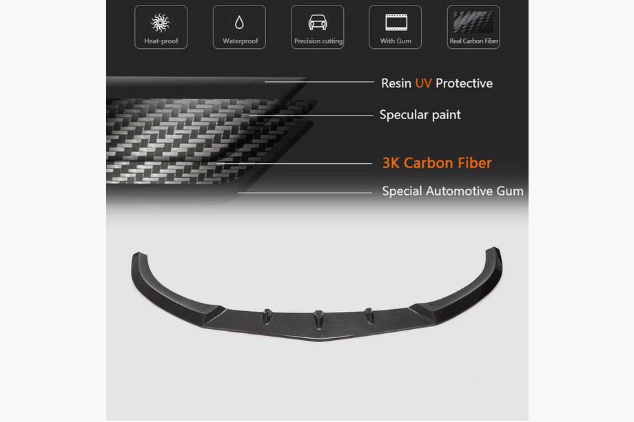 Mercedes C-class W205 2014–2021 Sprednji splitter Lip V1 (za SD C63 AMG 2015-2019, karbon) Fotografija 5