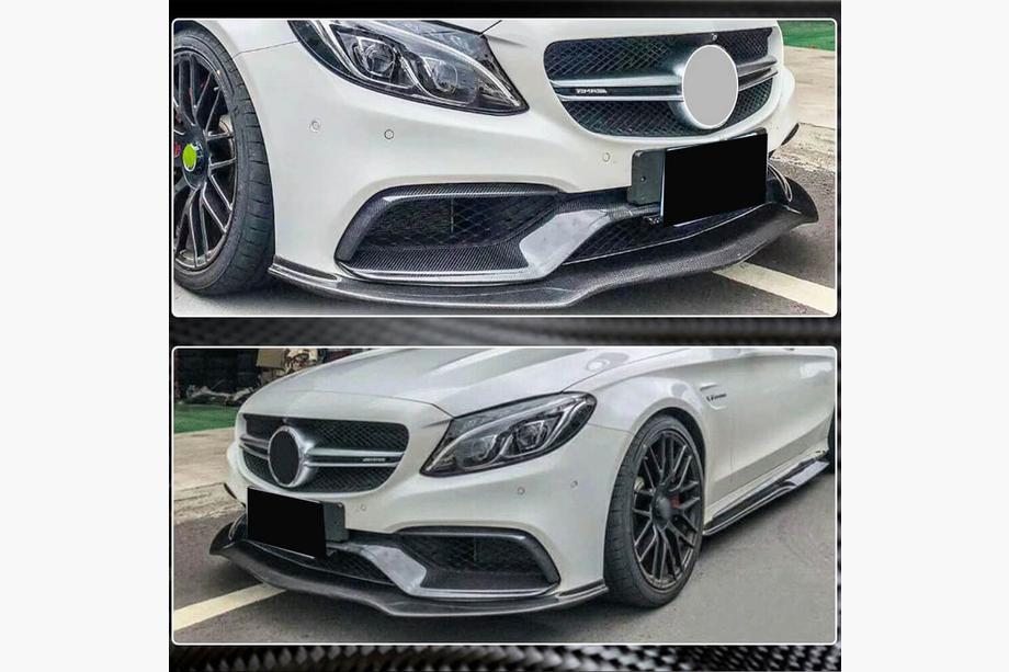 Mercedes C-class W205 2014–2021 Dodatek sprednjega odbijača Lip V2 (za SD C63 AMG 2015-2019, karbon) Fotografija 4