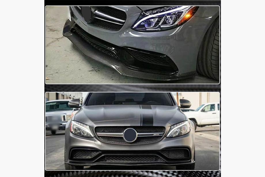 Mercedes C-class W205 2014–2021 Dodatek sprednjega odbijača Lip V2 (za SD C63 AMG 2015-2019, karbon) Fotografija 5