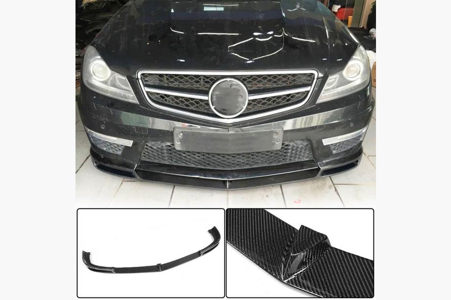 Mercedes razred C W204 2007–2015 Dodatek sprednjega odbijača Lip V1 (za AMG 2012-2014, karbon) Image