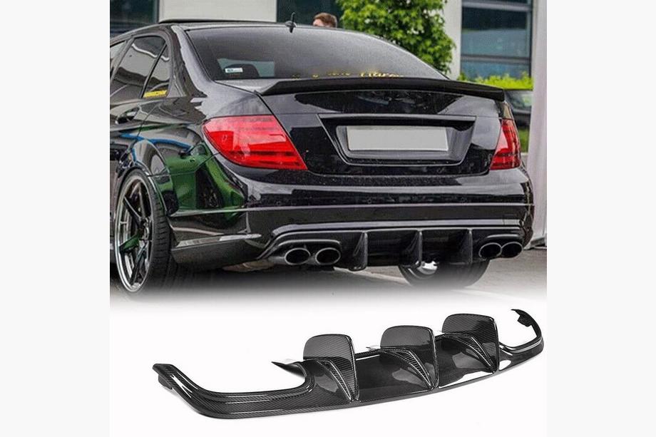 Mercedes razred C W204 2007–2015 Difuzor zadnjega odbijača V1 (za AMG SD 2008-2011, karbon) Image