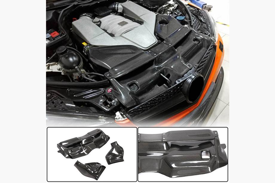 Mercedes razred C W204 2007–2015 Ohišje sistema hladnega zajema zraka s pokrovom (za C63 AMG 2012-2014, suhi karbon) Image