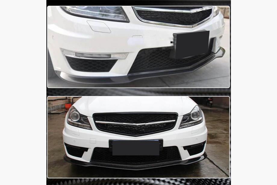Mercedes razred C W204 2007–2015 Sprednji odbijač lip Lip V2 (za AMG 2012-2014, dry carbon) Fotografija 4