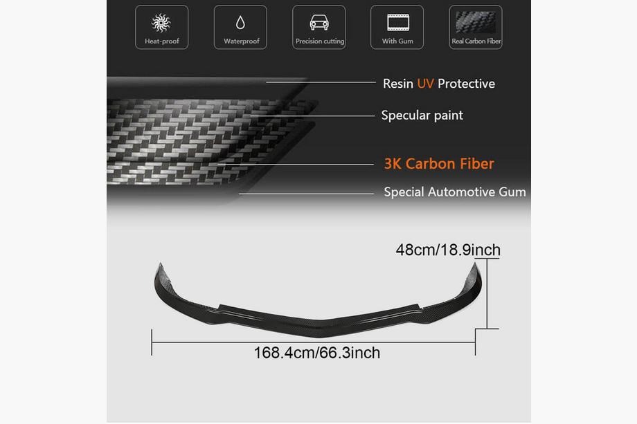 Mercedes razred C W204 2007–2015 Sprednji odbijač lip Lip V2 (za AMG 2012-2014, dry carbon) Fotografija 5