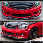 Mercedes razred C W204 2007–2015 Sprednji lip odbijača Lip V3 (za AMG 2008-2011, karbon) fotografija 4