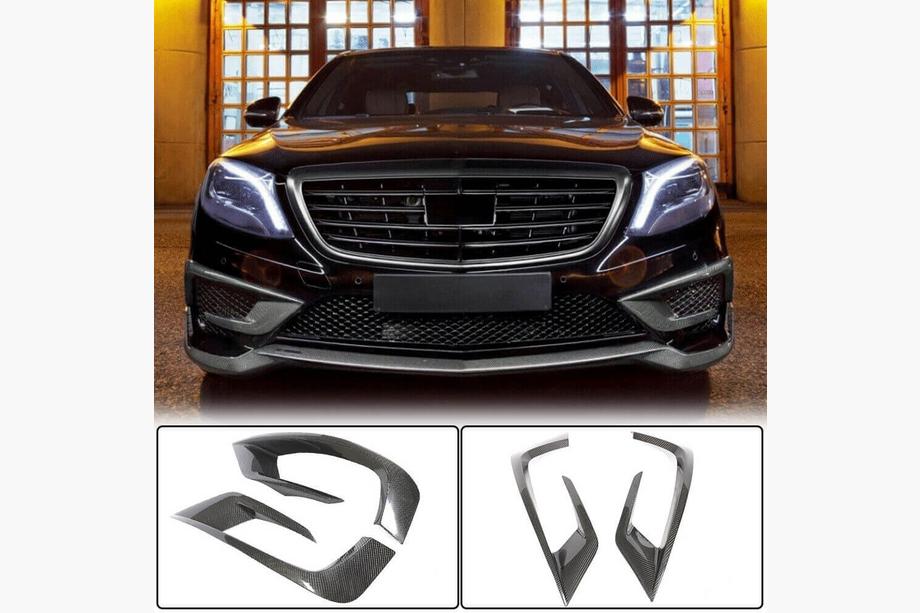 Mercedes S-class W222 2013–2022 Nastavki za sprednji odbijač V1 (za S63 AMG 2014-2017, karbon) Image