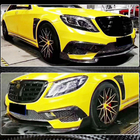 Mercedes S-class W222 2013–2022 Lip za sprednji odbijač (za S63 AMG 2014-2017, karbon) fotografija 4