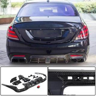 Difuzor zadnjega odbijača z izpušnimi nastavki (za S63/S65 AMG 2018-2021, karbon) fotografija 1