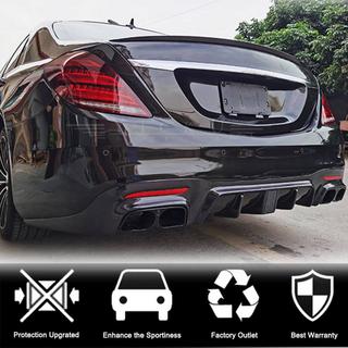 Difuzor zadnjega odbijača z izpušnimi nastavki (za S63/S65 AMG 2018-2021, karbon) fotografija 2