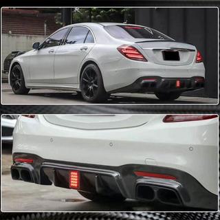 Difuzor zadnjega odbijača z izpušnimi nastavki (za S63/S65 AMG 2018-2021, karbon) fotografija 4