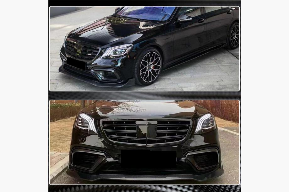 Mercedes S-class W222 2013–2022 Karbonovi vstavki sprednjega odbijača (za AMG 2018-2021) Fotografija 5